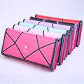 New Fashion Korean PU Leather Geometry Women Wallet Long Design Day Clutches Ladies Mobile Phone Bag