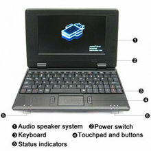 Newest 7 inch Mini Netbook Laptop Notebook Android 4 1 VIA WM8850 DDR3 512M 4GB HDD