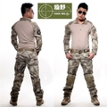 Tactical military uniform clothing army of the military combat uniform tactical pants with knee pads camouflage