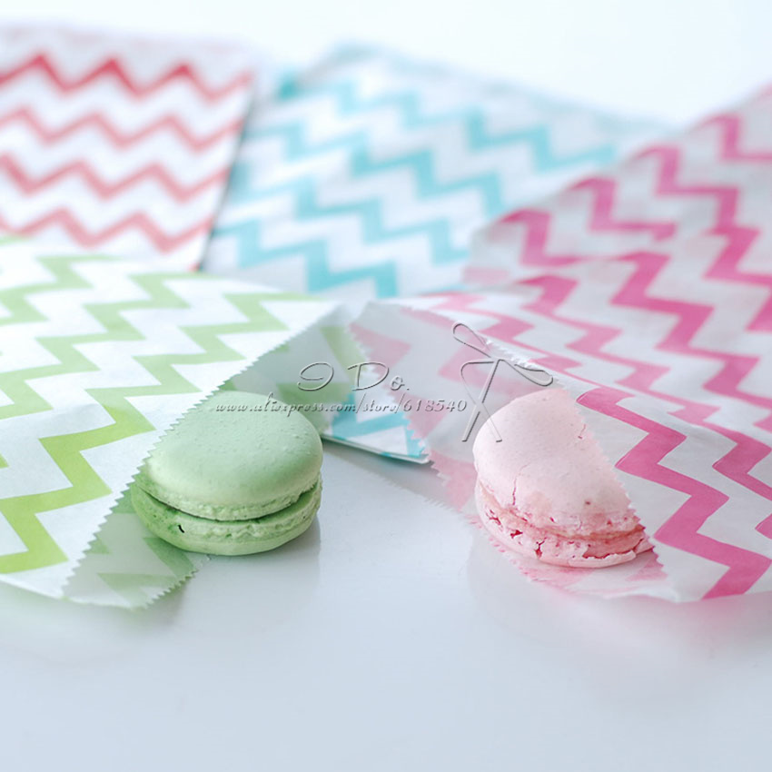 25pcs Wavy Paper Food Bag Festive & Party Supplies Wedding Favor Bags ...