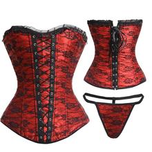 Hot Sale Red Lace Corset With Bow For Sexy Women Waist Training Corset Overbust Corsets And Bustiers Body Shaper