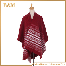 2016 New fashion thick tartan plaid cashmere poncho blanket scarf for women winter warm shawl wraps pashmina hot sale
