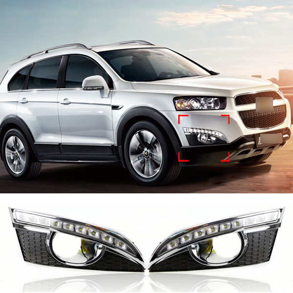 10 LED Car styling DRL For Chevrolet Captiva 2011 2012 2013 Daytime running lights Fog lights High quality Free shipping