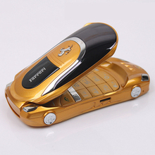 Turkish Russian keyboard Dual SIM Card flip small size mini sport supercar luxury car model cell
