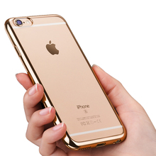 Luxury Plating Gilded TPU Phone Case For iPhone 6 Plus / 6S Plus 5.5” Ultra Thin Soft Silicone Back Case Cover for iPhone6 Plus