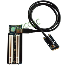 Mini PCIe To 2 PCI slots adapter for mini ITX motherboard mini PCI express to PCI riser card for Sound, Network, graphics card