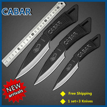 Cabar Brand 2015 New Arrival Hunting Camping Diving Outdoor Knife Top Quality White Blade 1 Set= 3 Knives+Scabbard Free shipping