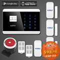 KERUI English Russian French Spanish TFT Android IOS APP Touch keypad GSM Alarm System PSTN Dual