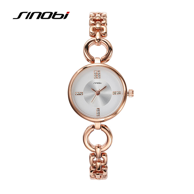 Rectangle Designer SINOBI Watch Women Top Brand Luxury Leather Strap Gold Japan Quartz Watch Lady Wristwatches relogio feminino
