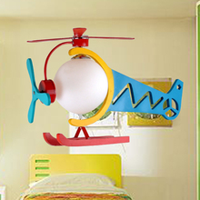 Cartoon light aircraft pendant light child light bedroom lamps wool personalized font b helicopter b font