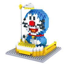 LOZ 9801 Japanese Anime Series Doraemon Time Machine Diamond Bricks Minifigures Building Block Minifigure Toys Kids Toy For Gift