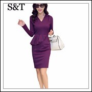 Plus-Size-Fashion-Winter-Autumn-Women-Dress-Sexy-Elegant-vintage-Work-Office-Drdesses-Long-Sleeve-Sexy