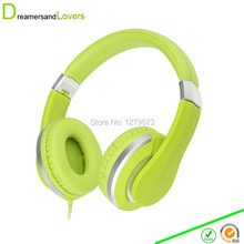 Dreamersandlovers Over Ear Headphones for Kids Boys Girls Child Teens Adults Stereo Headphone for Kindle Fire HD PC MP3 Green