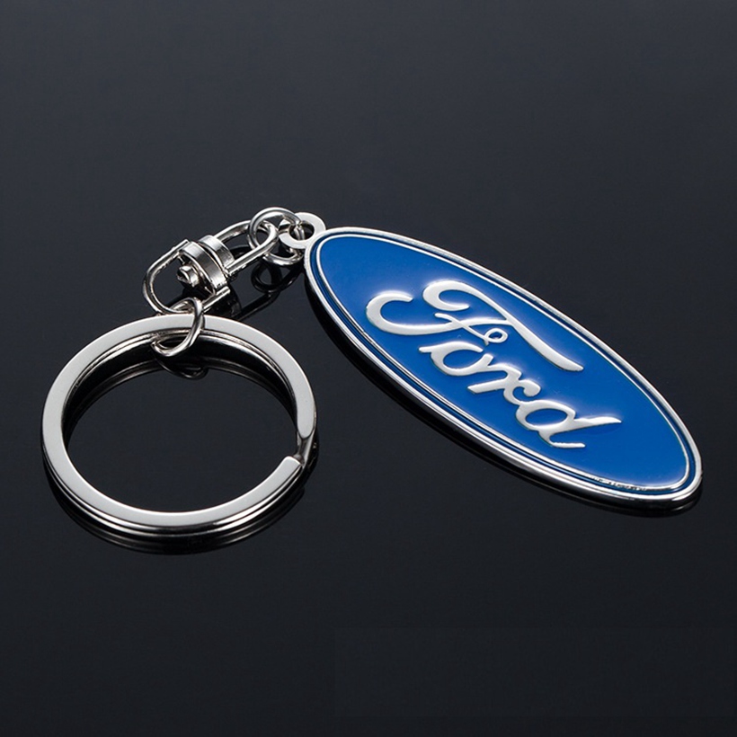10Pcs Wholesale 3D Car Logo Keychain Key Ring For Ford llaveros Hombre High Quality Chaveiro Portachiavi Key Chain