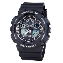 Venta al por mayor exterior Cimbing utilitario deportivo hombres reloj resistente al agua de pantalla Dual estudiante relojes digitales GA100