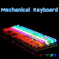 The wielder Gaming Genuine Mechanical Keyboard Switch Anti ghosting Luminous 87 LED Metal Wired Keyboard