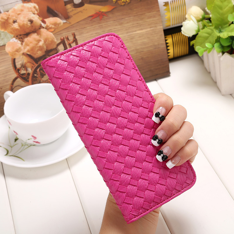 8 color Long style woman wallet with PU 2016 new fashion women s purse Solid color