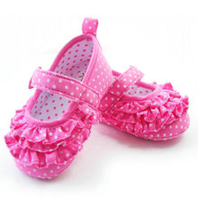 Baby Girl Rose Polka Dot Soft Sole Crib Shoes Toddler Sneaker Age 0 18 Months