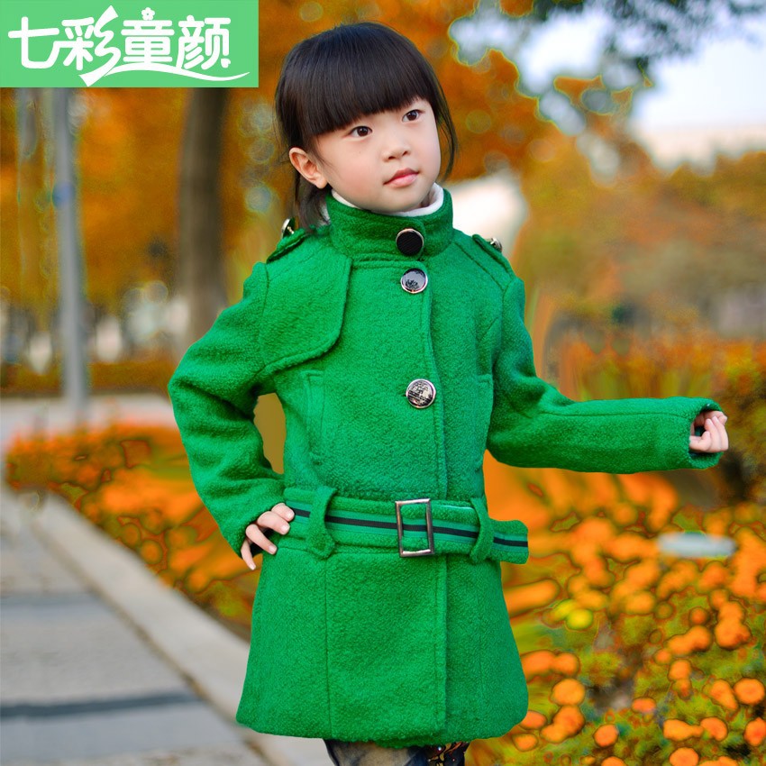 Girls Wool Dress Coat -02