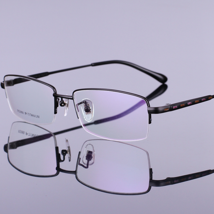 New 2016 Stylish Pure Titanium Half Frame Eyeglass Ultra ...
