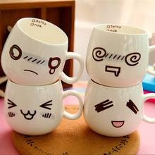 2015 New Arrival Cure Cartoon Mugs Big Belly Look Milk Coffee Creative Couple Ceramic Cup Keep