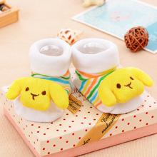 1 Pair New Cute Baby Socks Newborn Animal Cartoon Doll 3D Infant Supplies Model Anti slip