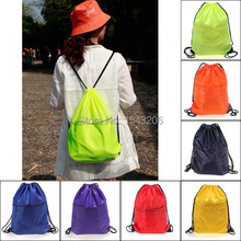2015 New 7 Colors School Drawstring Storage Bag Sport Gym Swim Dance Shoe Hiking Backpack Duffle for Men
