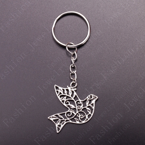 Fashion-keychain-Personalized-Alloy-Hollow-birds-key-shape-pendant-Key ...