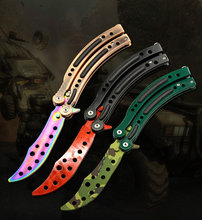 The latest design coolest Butterfly in knife training knife stainless steel knife camping knife brave man gift