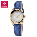 Julius Lady Woman Wrist Watch Quartz Hours Best Fashion Dress Bracelet Band Leather Shell Multicolored Girl