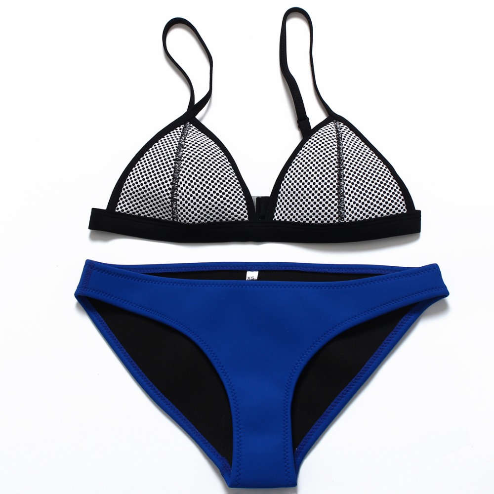 Hot Swimwear Women Sexy MeshNeoprene Bikini Set Push Up Swimsuit Beachwear Lady Girl's Biquinis 40