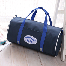 Brand New Multi-functional Navy Blue Cylinder Sports Bag Gym Bag Handbag Eco-friendly Drum Bag For Men And Women