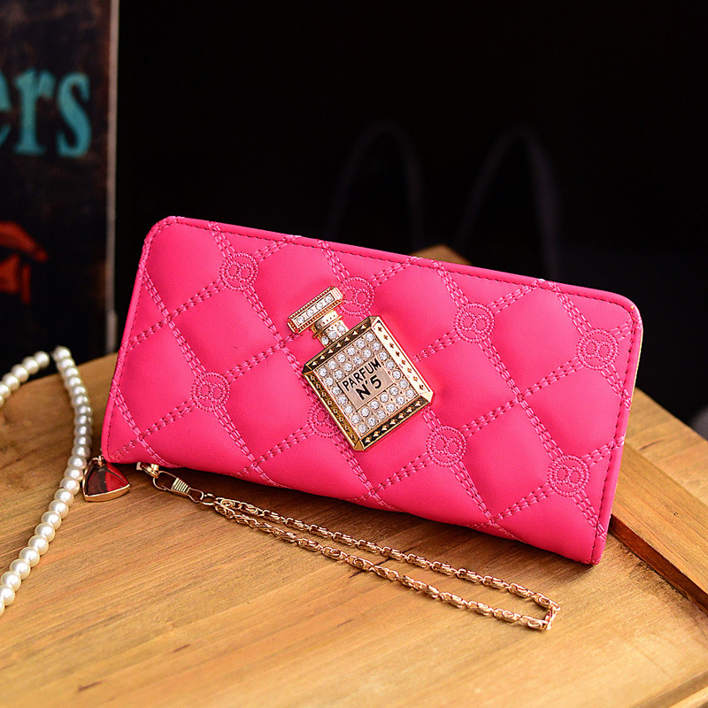 2015 hot sale women long style leather wallets women Rhinestone bag women&#39;s purse card holder ...
