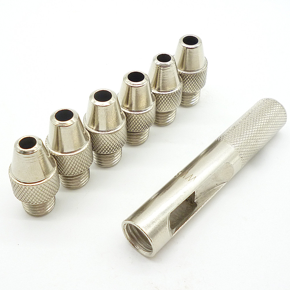 New 7pc Leather Hole Punch Plastic Leather Washer Gasket Cutter Leather