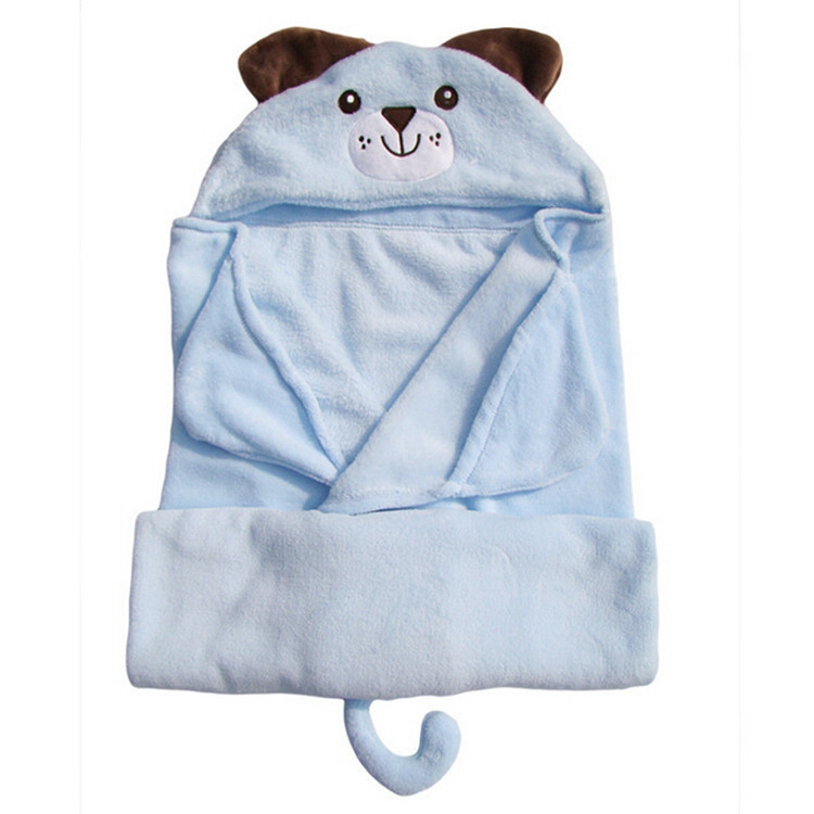 85120cm Baby Blankets Newborn Boys Girls Swaddle Wrap Portable Car Air Conditioning Rabbit Dog Monkey Quilt Ear Hat Cap (2)
