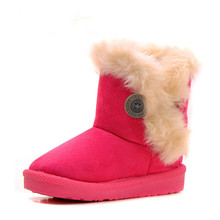 2015 Winter Children Boots Thick Warm Shoes Cotton Padded Suede Buckle Boys Girls Boots Boys Snow