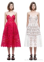 New Self AZAELEA Floral Lace Crochet Cutout LACE Midi Dress Blogger Celeb Portrait
