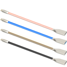 New 3D Zinc Alloy USB Cable Data Sync Charger Charing Cable For IPhone 5 5s 5C 6 6s Plus 7 iPad 4 Air 2 Mobile Phone Cables