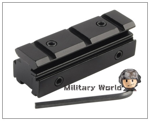 2pcs lot Tactical Military Airsoft Accessory Rail Dovetail 11mm to 20mm Weaver Picatinny Rail Adapter Hunting