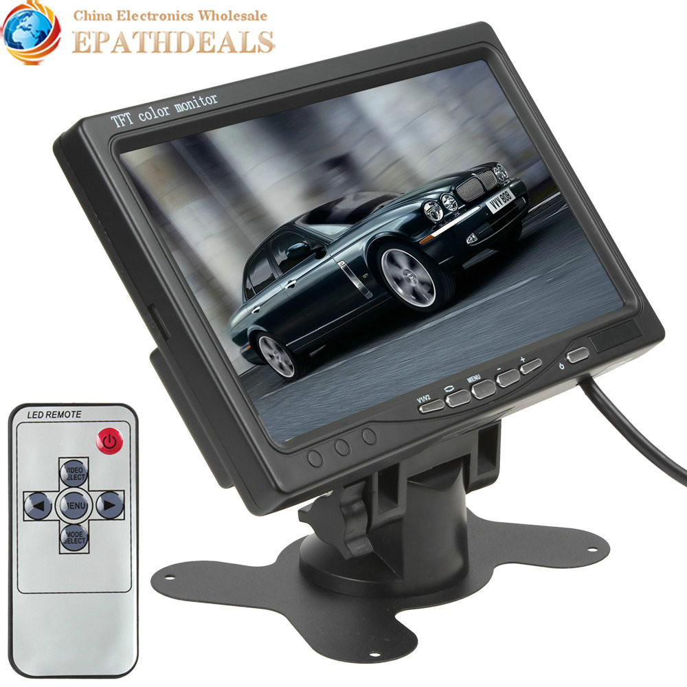 7 Inch Color TFT LCD Headrest Car Rear View Monitor 7'' Parking Rearview Monitor 2 Video Input For Reverse Backup Camera DVD 7 Inch Color TFT LCD Headrest Car Rear View Monitor 7'' Parking Rearview Monitor 2 Video Input For Reverse Backup Camera DVD