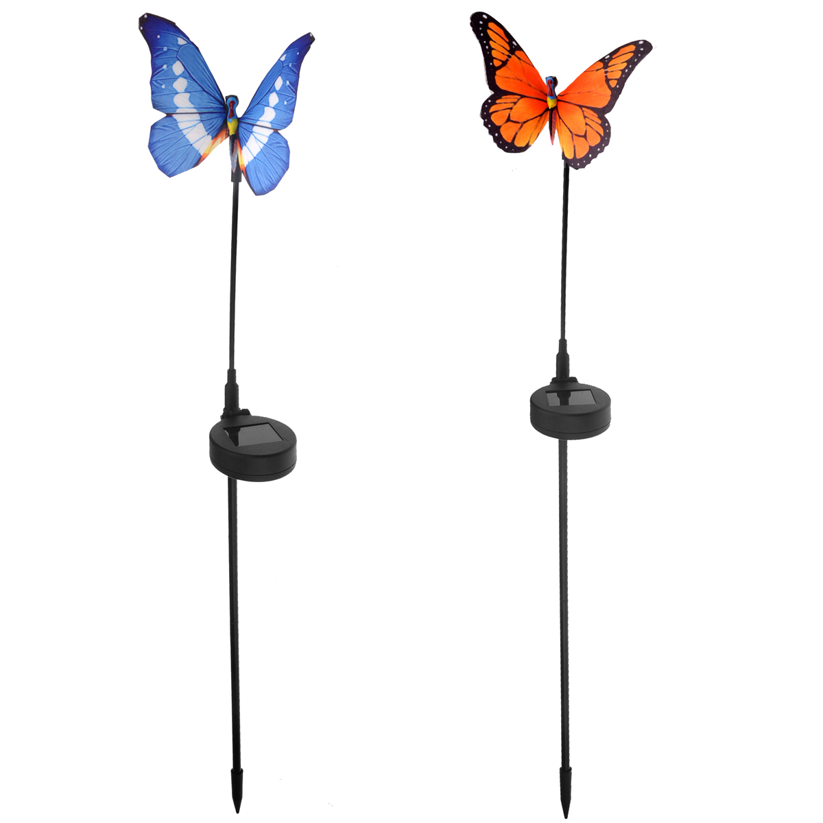 2pcs Waterproof Solar Power RGB Color-changing LED Fiber Optic Butterfly Lights LED Garden Lamps (Random Color) 2pcs Waterproof Solar Power RGB Color-changing LED Fiber Optic Butterfly Lights LED Garden Lamps (Random Color)