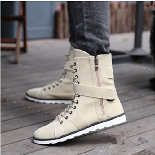 2015 autumn winter Men Boots high help casual shoes flats men s ankle boots martin boots