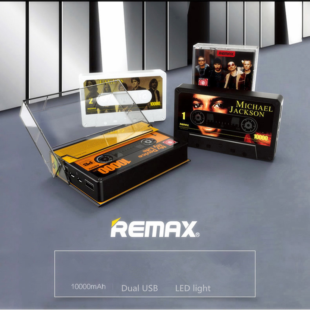 New REMAX power bank 10000mAh External Battery Backup carregador portable battery charger Dual USB LED Light For iPhone Samsung