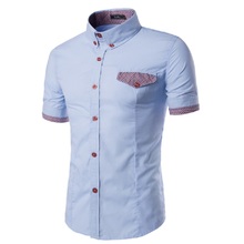 2016 New Spring And Summer Shirt Cool Men’S Clothing Leisure Home Office Short-Sleeved Shirt Attractive Chemise Homme