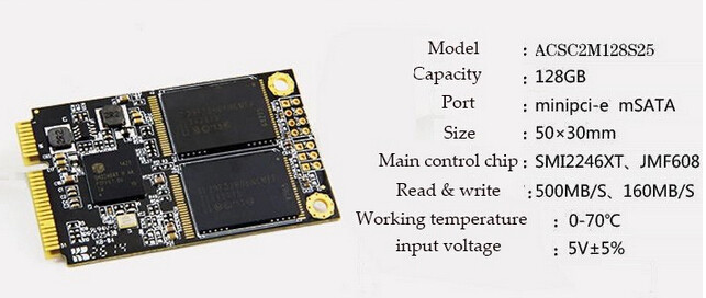 128GB MSATA PCI-E 13