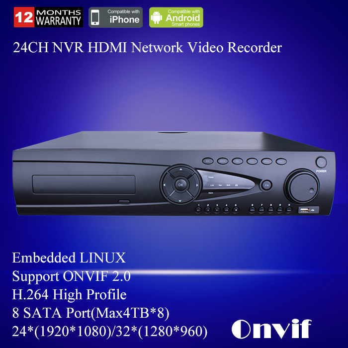 Anran 1080P AR-NVR7124K-P 24CH NVR HD Digital Network Video Recorder HDMI VGA 720P/1080P Video Surveillance Support ONVIF