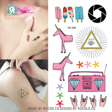 2016 Rushed New Arrival Sell Small Fresh Cute Elements Of The Same Pattern Of Male And Female Waterproof Tattoo Stickers Rc2299