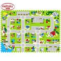 12pcs Meitoku EVA foam play puzzle Floor mats for kids Free combination baby city Road brain