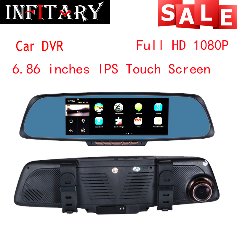IPS Touch screen car DVR car camera automobile 6.86 DVRs dash cam car recorder Allwinner DVR with two cameras vidioregistrator