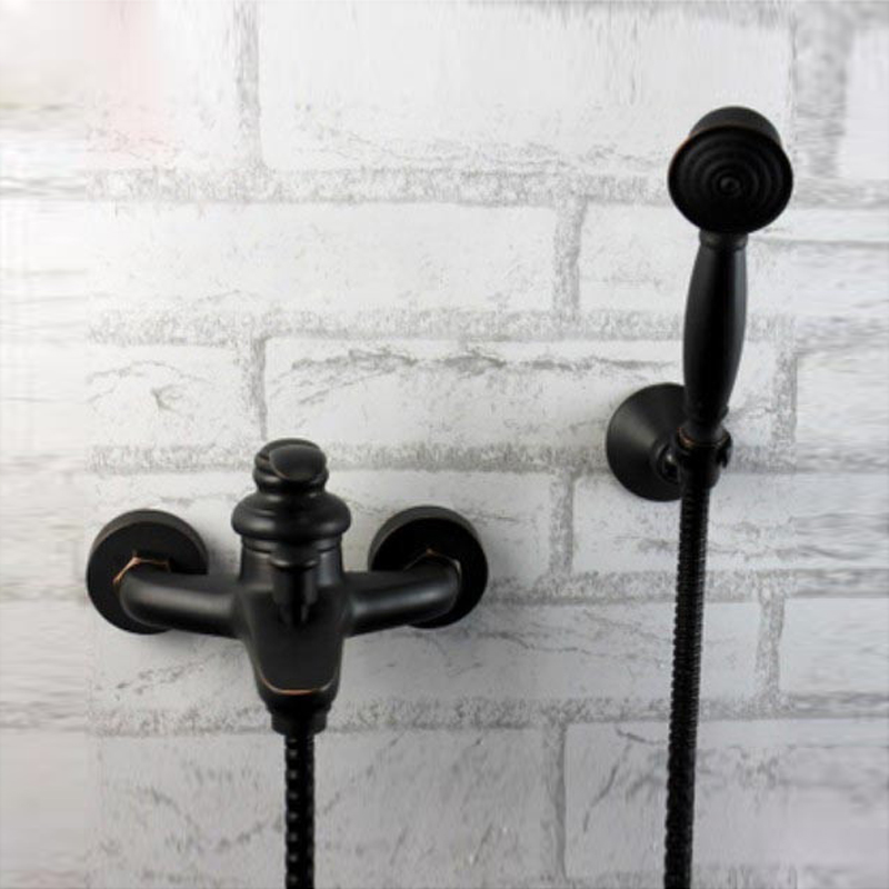 Classic Oil Rubbed Bronze Finish Bath & Shower Faucet With Hand Shower Mixer Tap